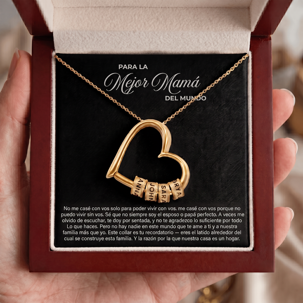 Collar Grabado "Corazón de la Familia"