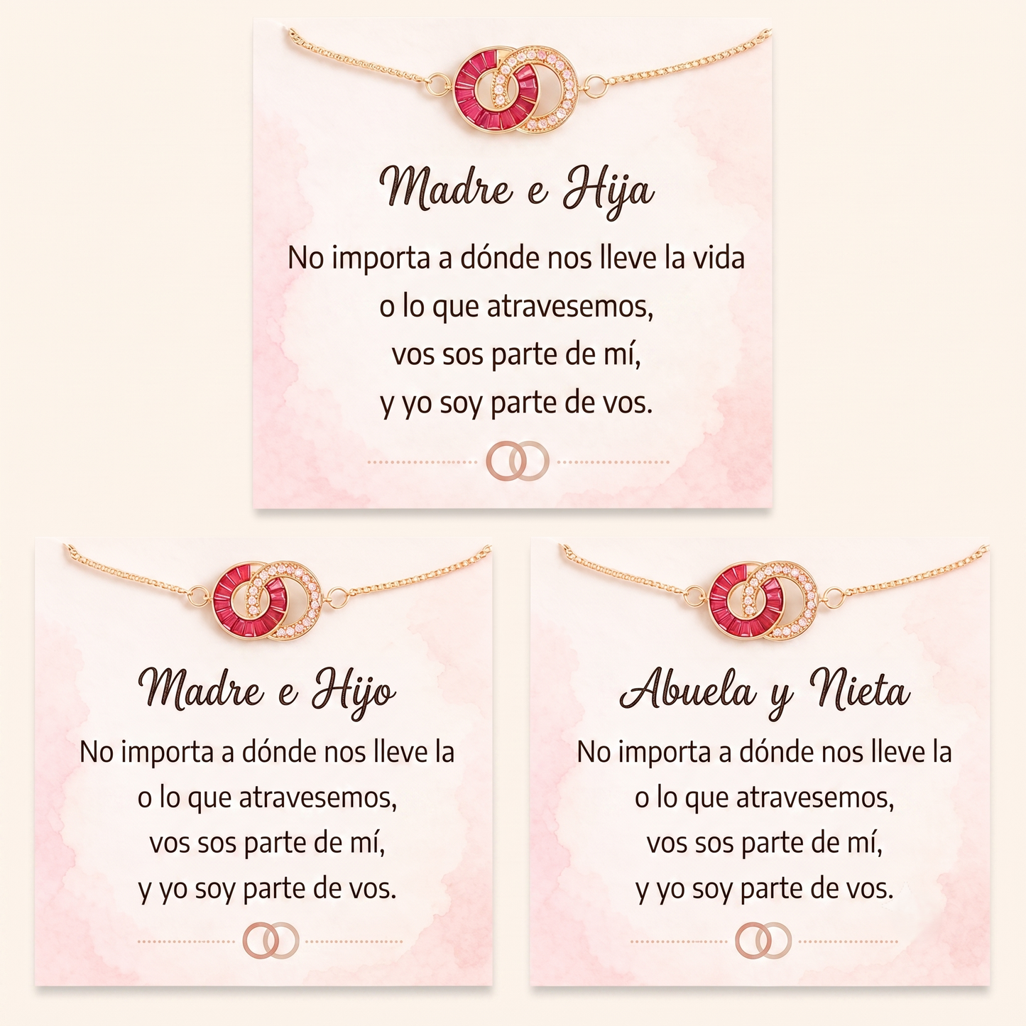 Pulsera de Piedras de Nacimiento Enlazadas