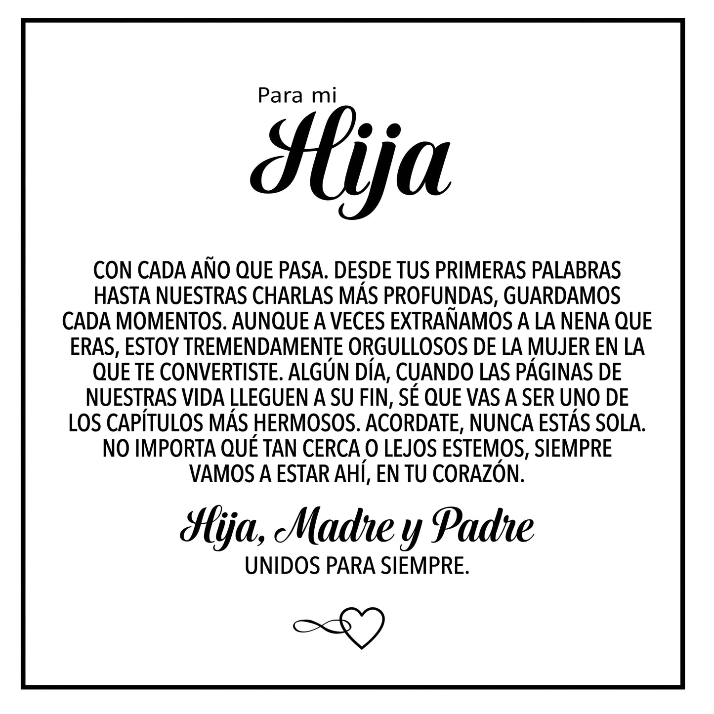 Pulsera "Para Mi Hija" — Conexión Eterna