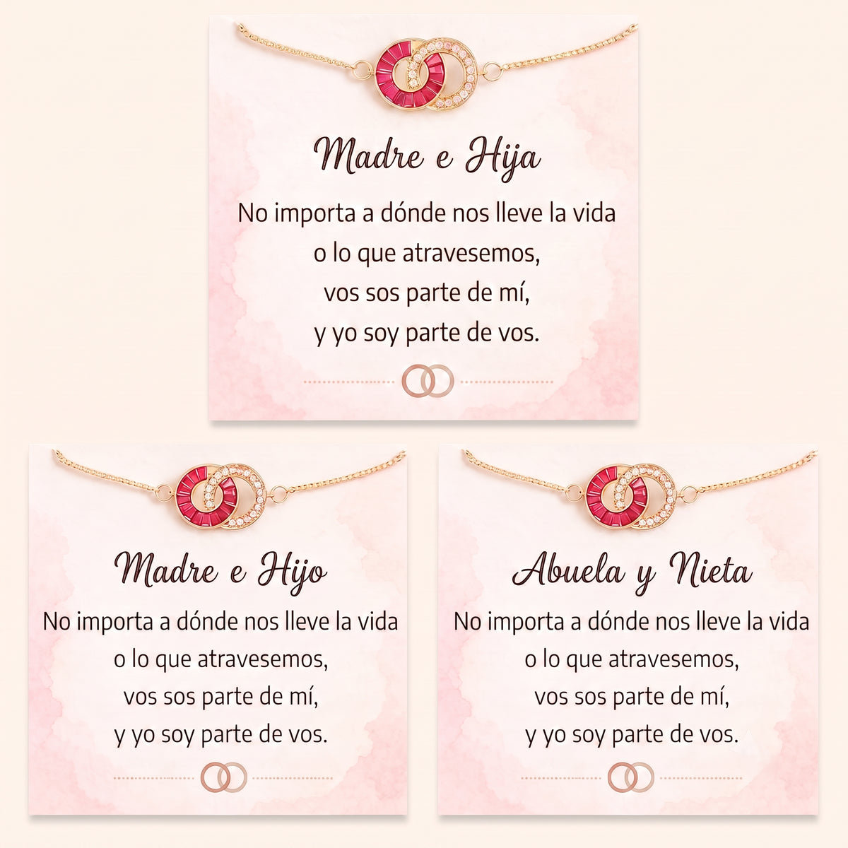 Pulsera de Piedras de Nacimiento Enlazadas