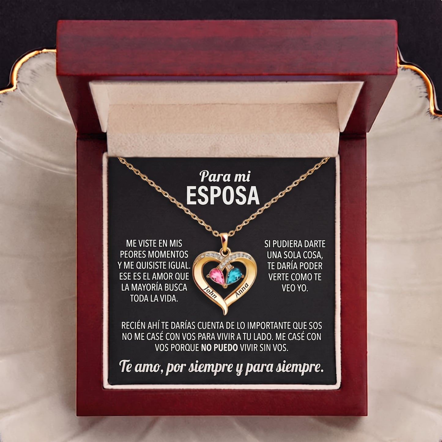 Collar Corazón Siempre Tuyo