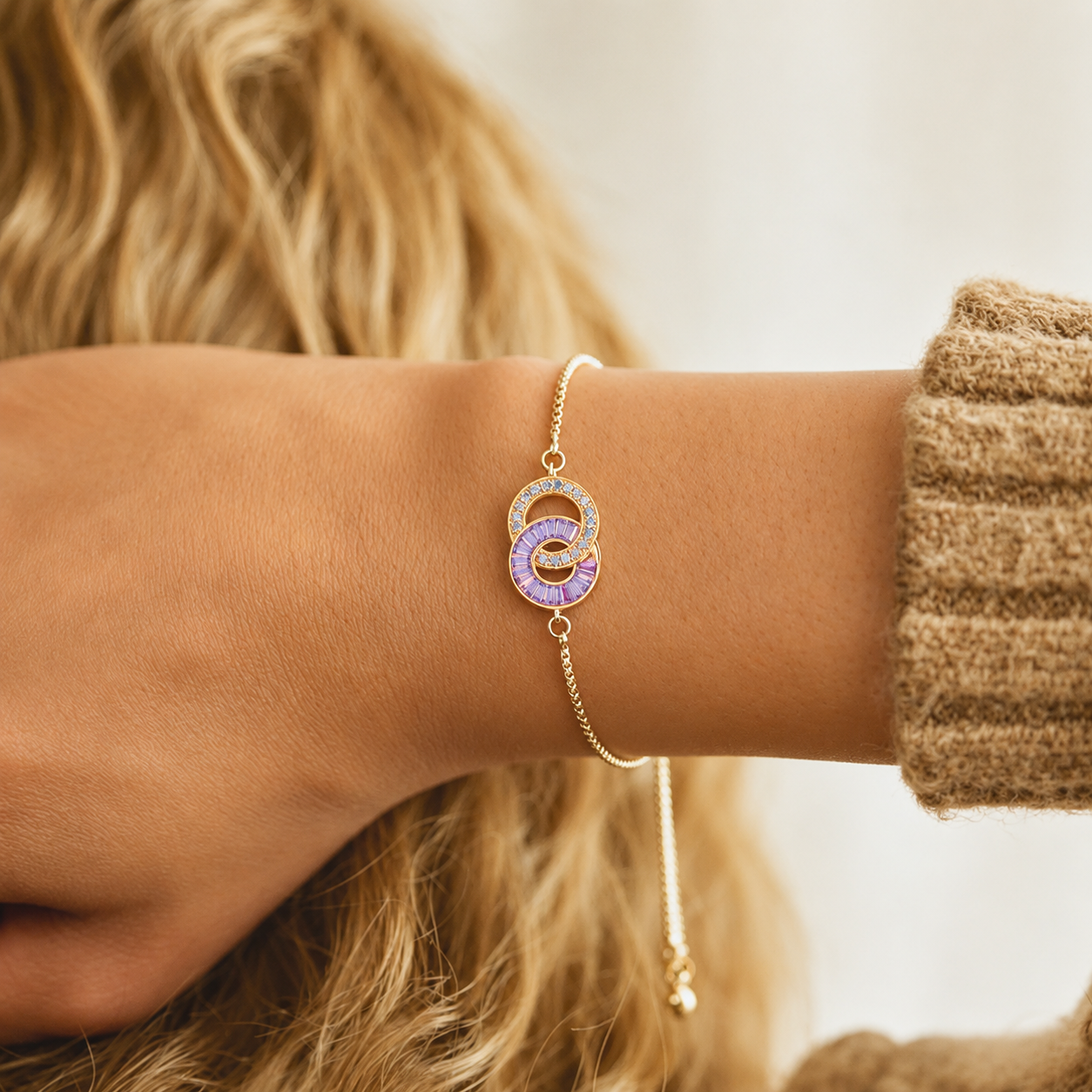 Pulsera de Piedras de Nacimiento Enlazadas