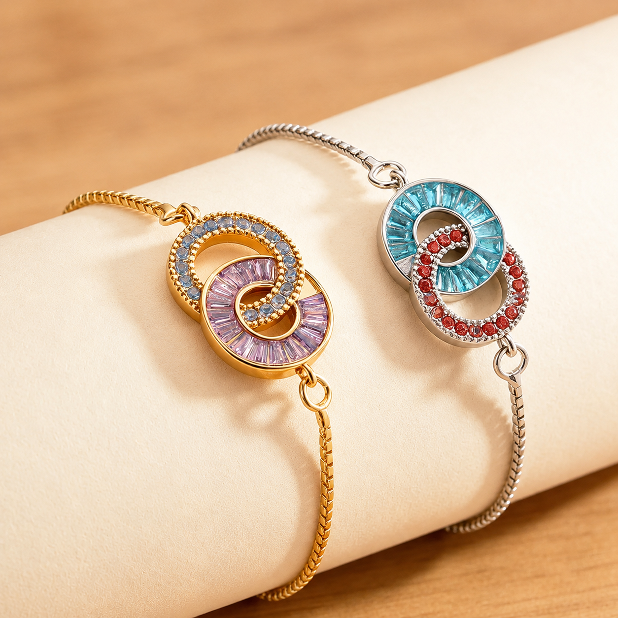 Pulsera de Piedras de Nacimiento Enlazadas